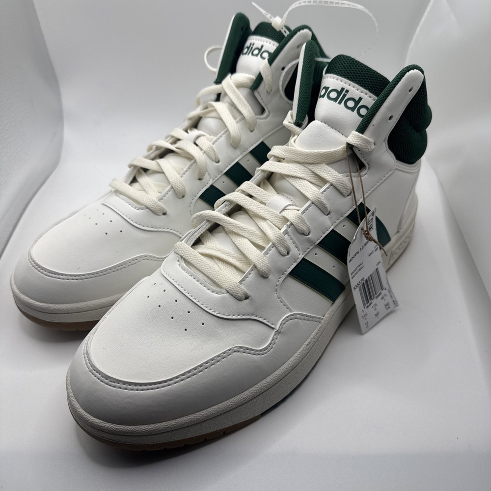 Adidas HOOPS 3.0 MID Green/White IG5570 Men's Size 12 NEW‎ NWT